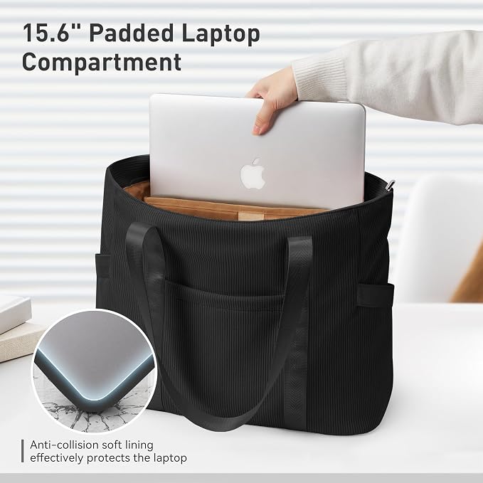 Tote Bag for Women with Zipper, Travel Tote Bags with Compartments Large