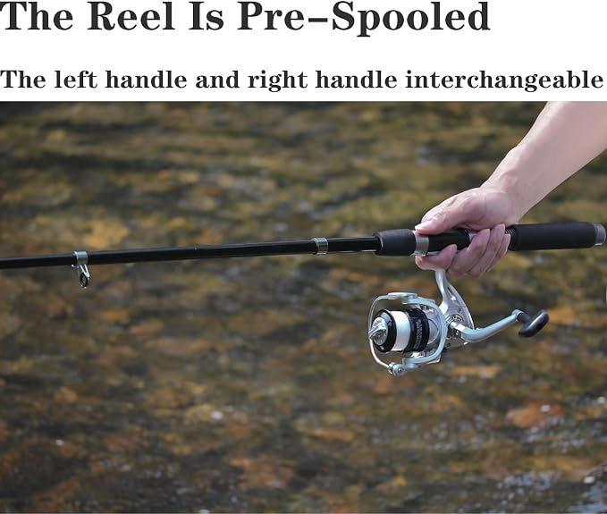 Fishing Pole Combo, 6.9ft 2Pcs Telescopic Rods Set, Collapsible Carbon Fiber