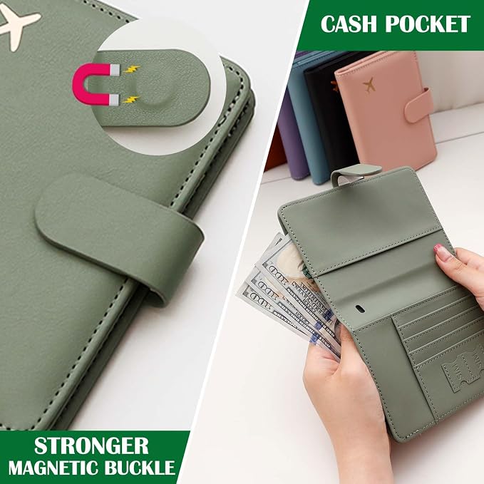 Melsbrinna Premium Leather Passport Holder Covers Case, Waterproof Rfid