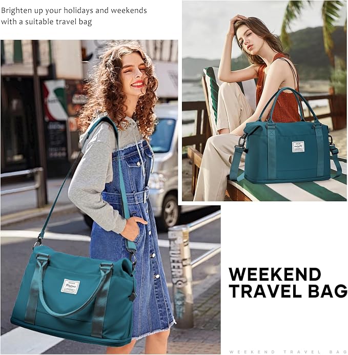 Travel Duffel Bag, Sports Tote Gym Bag, Shoulder Weekender Overnight Bag