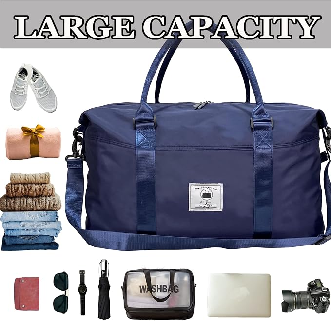 Travel Duffle Bag, Waterproof Sport Tote Gym Bag