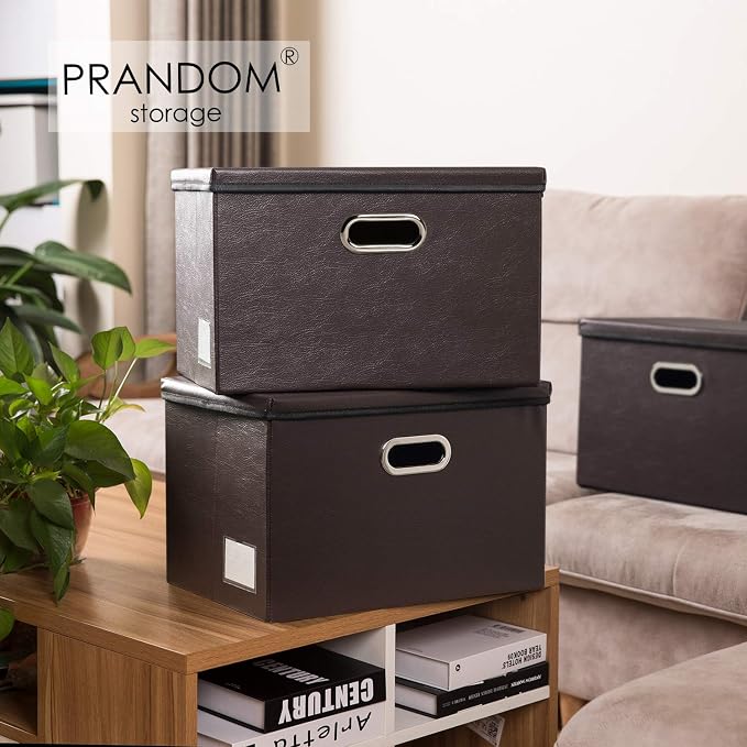PRANDOM Large Stackable Storage Boxes
