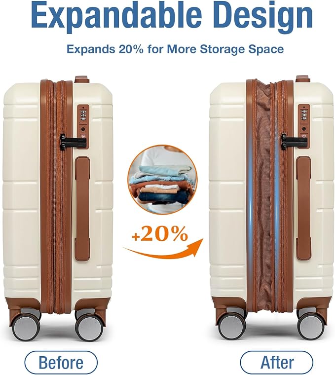 KYME Carry On Luggage 22x14x9 Airline Approved