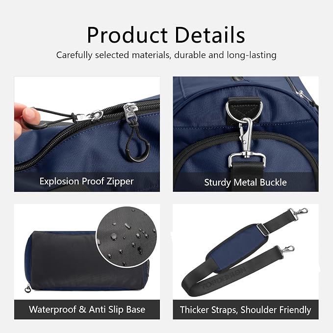 TOPDesign Gym Bag for Women & Men, Unisex Duffel Bag