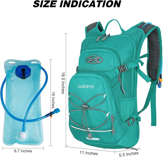 LARIPOP Hydration Backpack, 18L Hiking Backpack