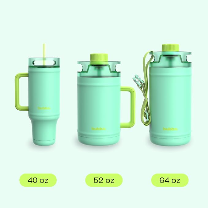 bubba 40 oz Insulated Stainless Steel Tumbler with Handle and Straw - Leakproof, Dishwasher Safe, Cup Holder Tumbler, Lead-Free and BPA-Free, Tropical Eclipse