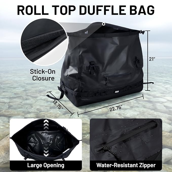 MIER Large Waterproof Duffel Bag Rolltop Dry Backpack Duffle Bags