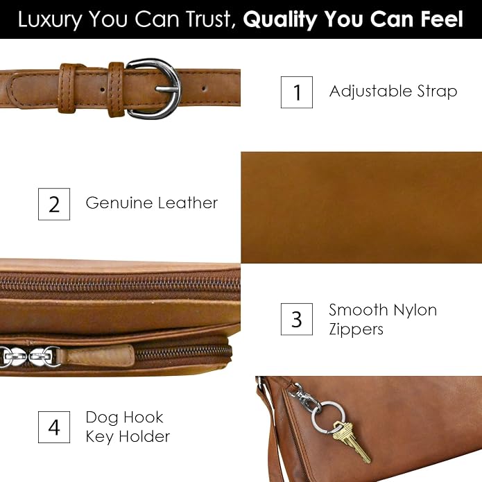 ili New York Genuine Leather Crossbody Bags