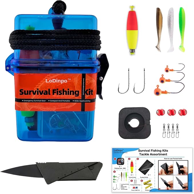 Mini Survival Fishing Kit Small Emergency Fishing Gear Box Pocket Fishing