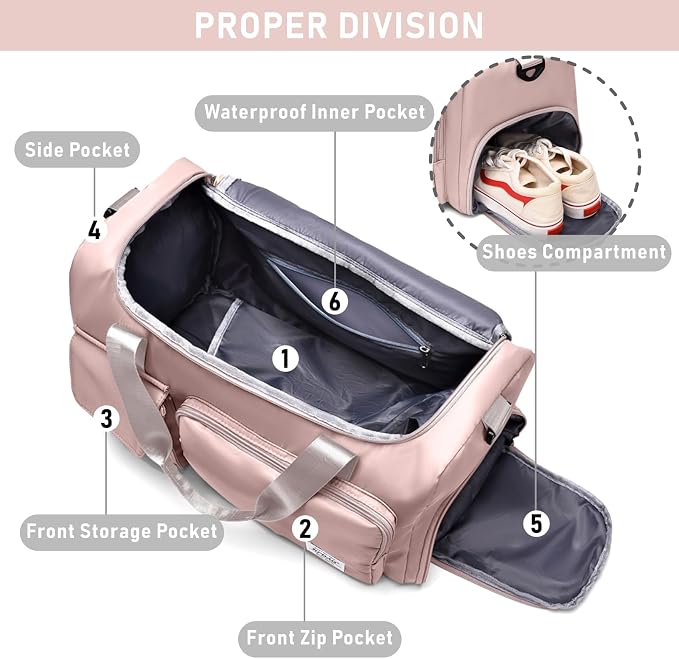 NPBAG Women Travel Duffel, Gym Workout Overnight Bag, Mommy Hospital Bag