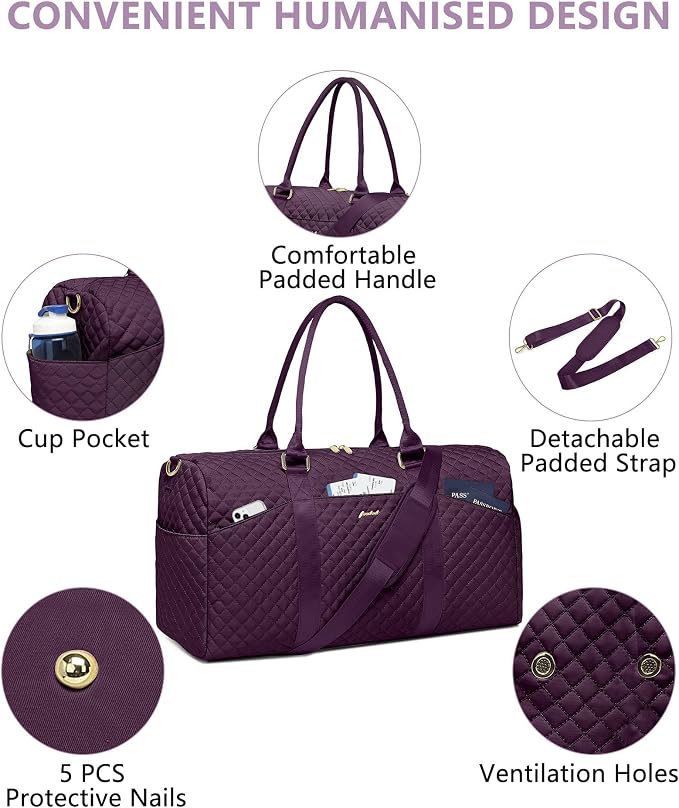 Women Duffle Weekender Travel Bag: Large Duffel Bags
