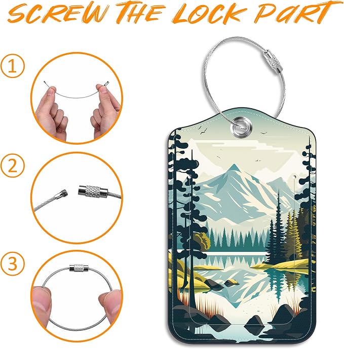Mesmerizing Mountain Lake Scenery Luggage Tag