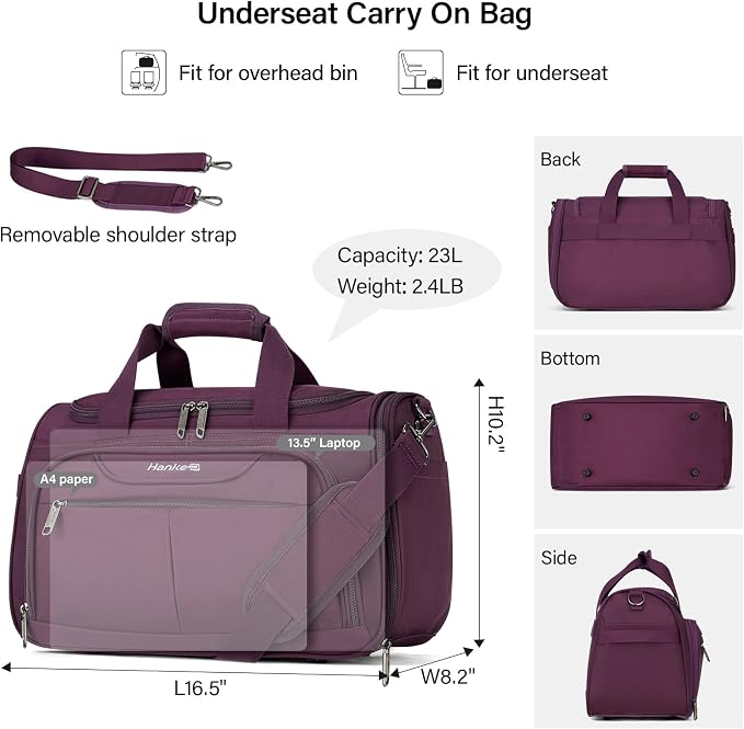 Hanke Underseat Carry On luggage Bags