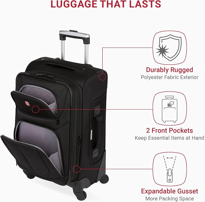 SwissGear Sion Softside Expandable Luggage, Carry-On 21-Inch