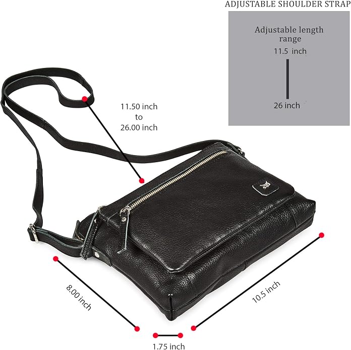 Wise Owl Accessories Small Soft Pebbled Real Leather Crossbody Handbags Purses