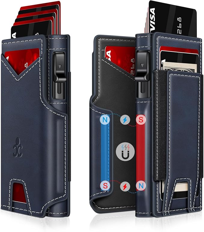 Wallet for Men Wallet with Slim Pop Up Card Holder 9-13 Cards, Bifold
