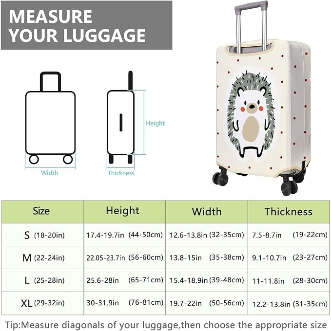 Travel Luggage Cover Suitcase Protector Fits 18-32 Inch Wheel Covers