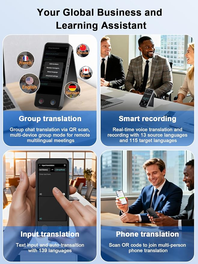 iTour Detachable Language Translator Device, Upgraded Instant Voice Translator