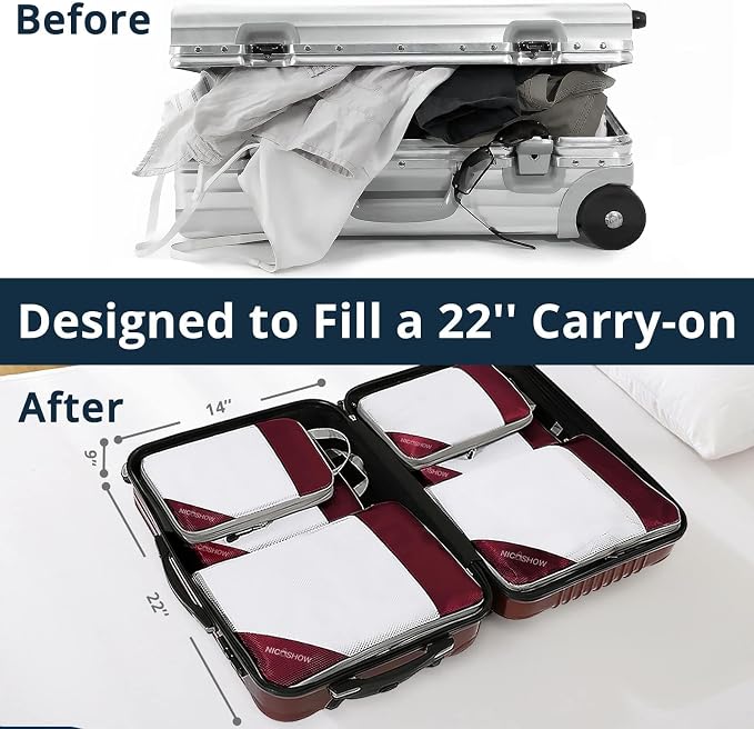 6 Set Compression Packing Cubes