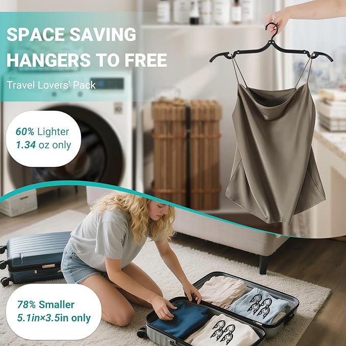 10Travel Hangers Foldable，Folding