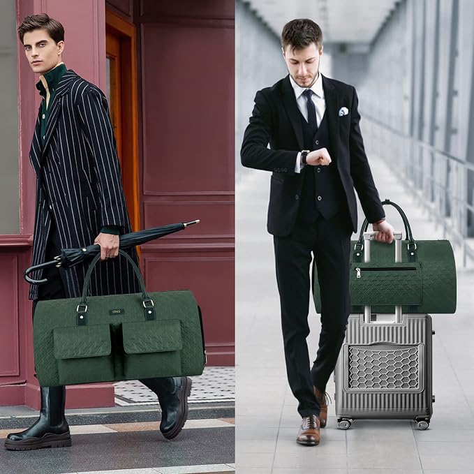 Garment Bag for Travel With Toiletry Bag Convertible Carry On Weekender Bag