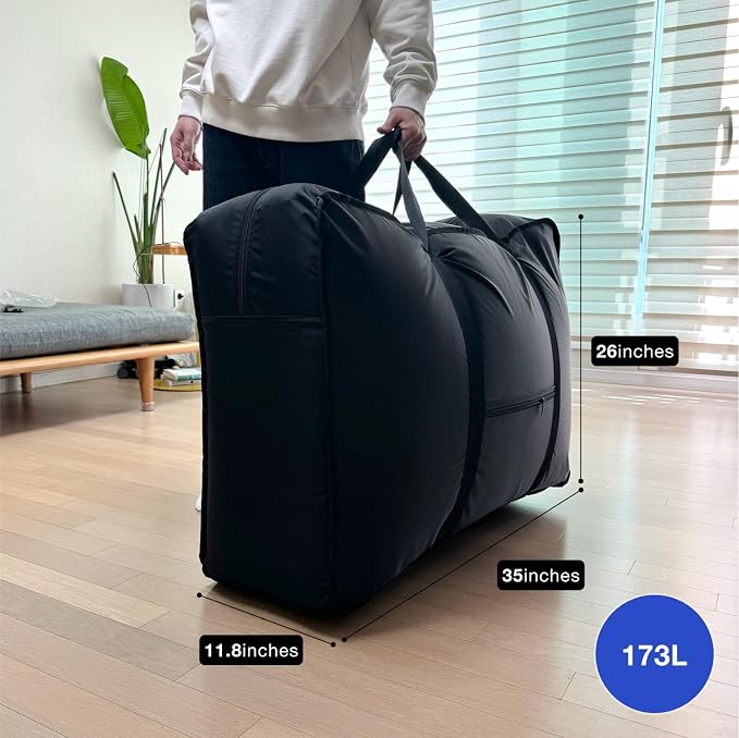 Plago Professional Quality Nylon Extra Large Duffel Bag, Lightweight Foldable