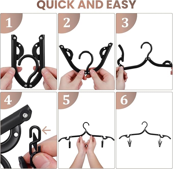 20 Pack Foldable Travel Hangers