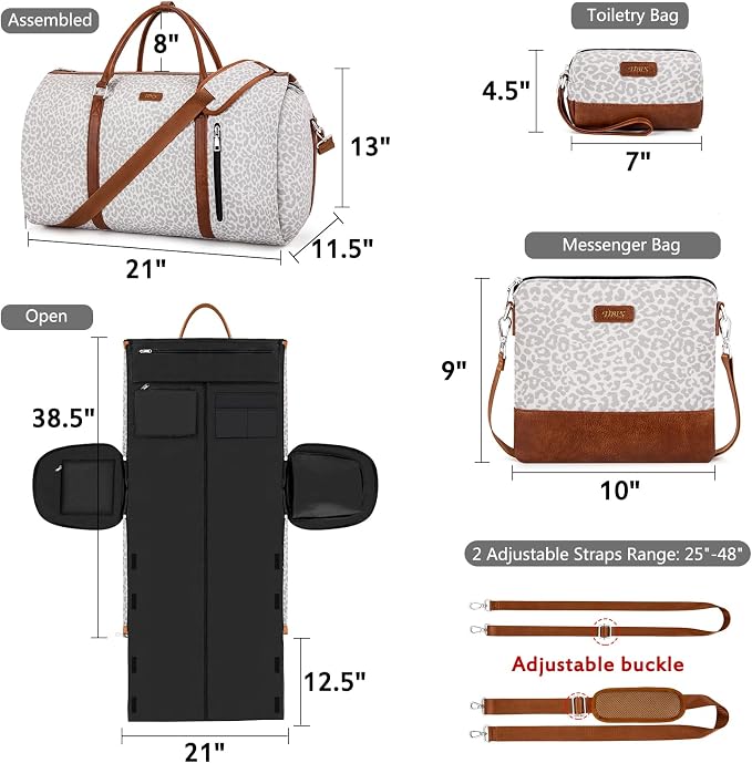 Convertible Garment Duffel Bag for Travel