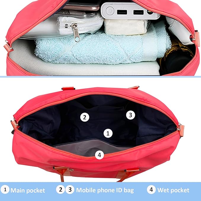 Travel Duffle Bag, Waterproof Sport Tote Gym Bag