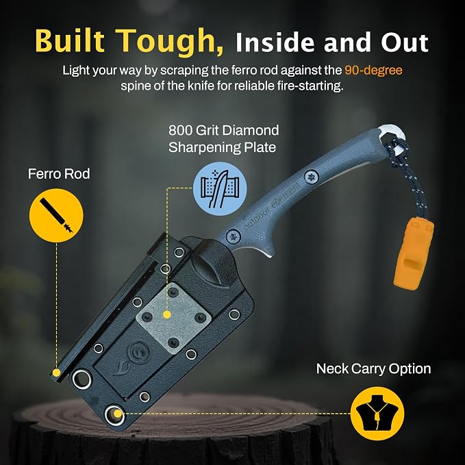 OUTDOOR ELEMENT Flicker Feather Knife
