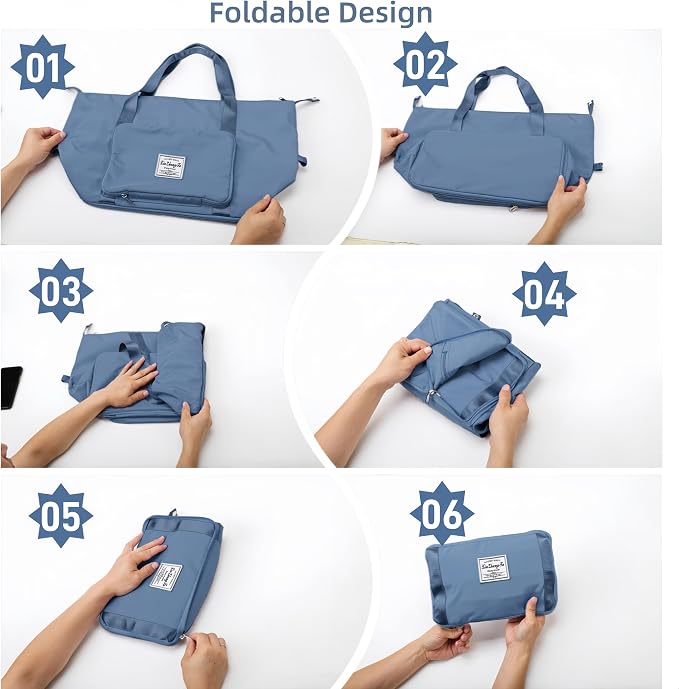 Large Capacity Foldable Travel Bag, Expandable lightweight Carry on Bag