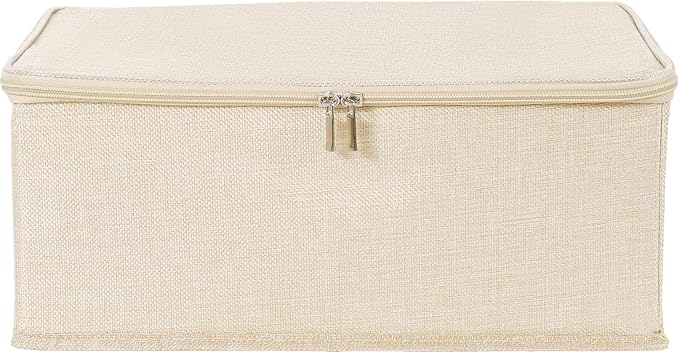 ANMINY Storage Bins with Zipper Lids 13 Qt Lidded Fabric Storage Boxes Baskets