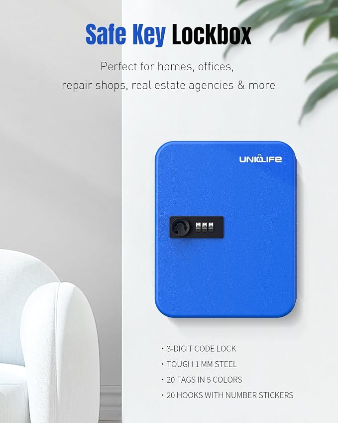 Uniclife 20 Keys Key Lock Box
