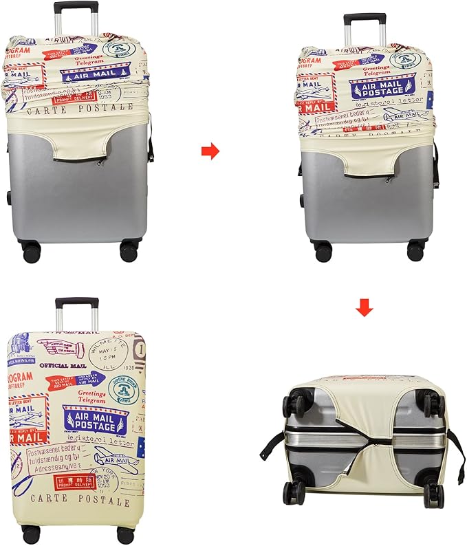 WUJIAONIAO Travel Luggage Cover Baggage Suitcase Cover Protector Skins 18-32