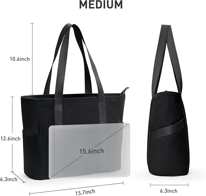 Tote Bag for Women with Zipper, Travel Tote Bags with Compartments Large