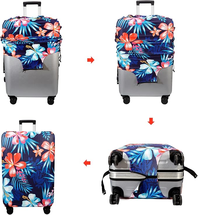 WUJIAONIAO Travel Luggage Cover Baggage Suitcase Cover Protector Skins 18-32