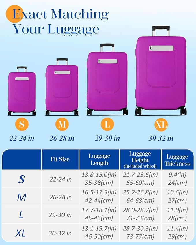 Slohif Luggage Cover for Suitcase Tsa Approved Protector