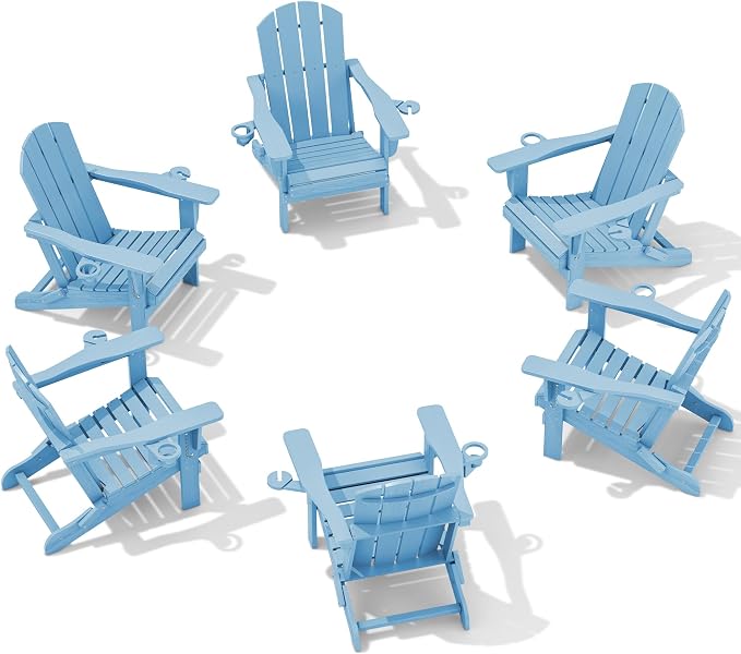 SERWALL Adirondack Chair with Cup Holders