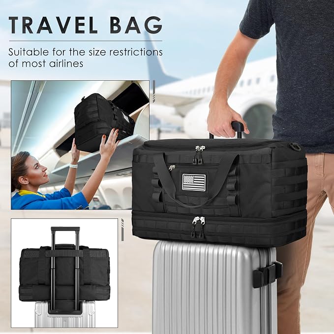ETRONIK Travel Bag for Men Women, Gym Bag & Tactical Duffle Bags for Travel
