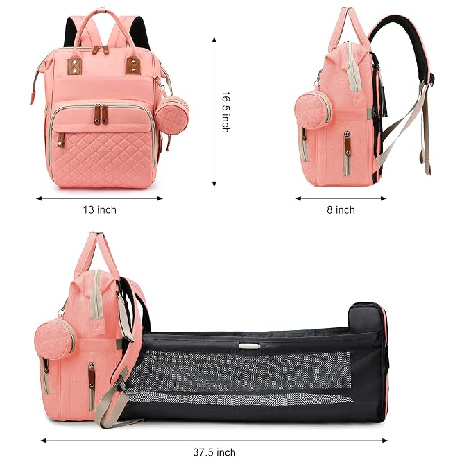 Diaper Bag, Backpack with Changing Station, Waterproof Baby Bag