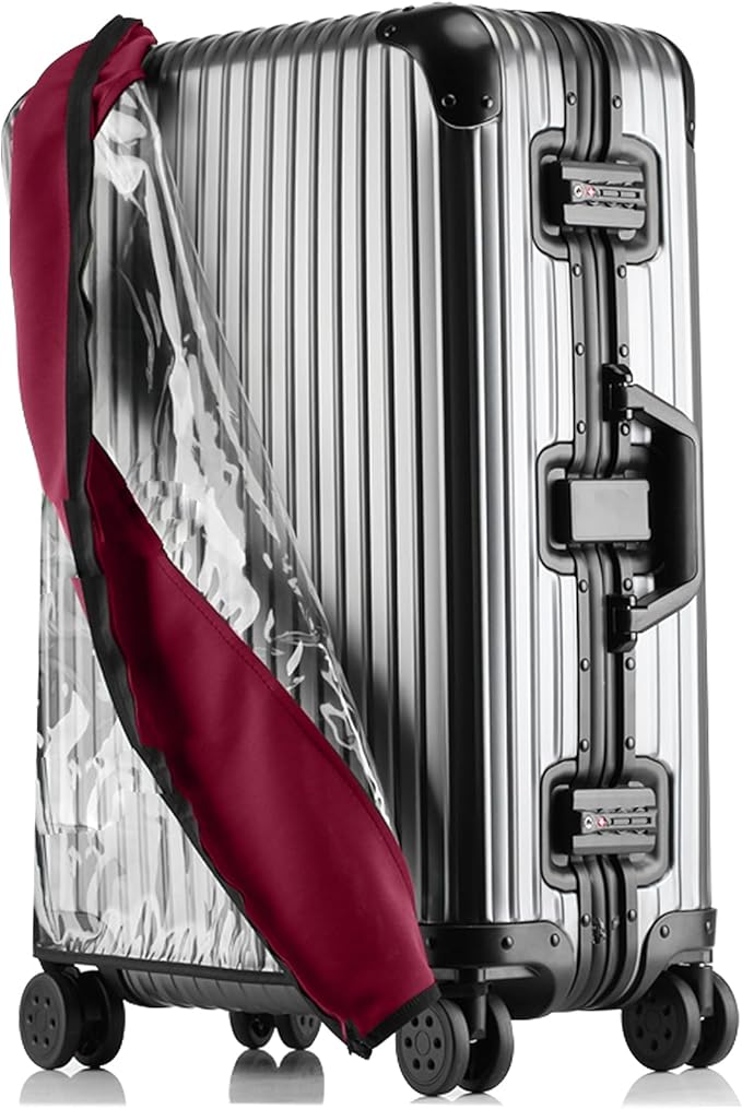 Transparent PVC Suitcase Cover, No Disassembly Required Clear Luggage Protector