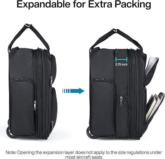 Hanke Softside Expandable Underseat Carry On Luggage