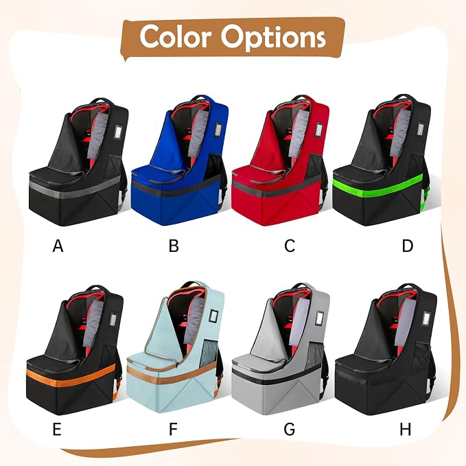 YOREPEK Gate Check Car Seat Travel Bag, Padded Carseat Cover