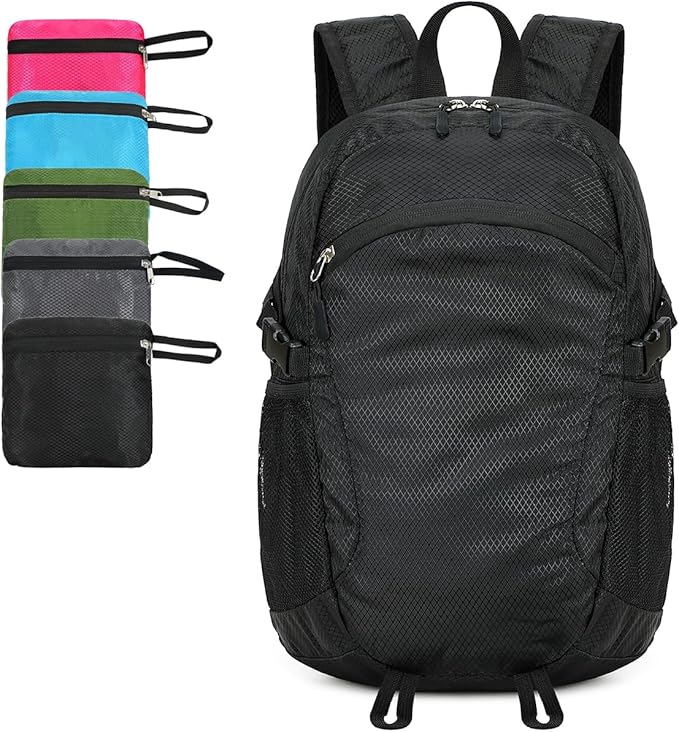 Small Hiking Daypack, 15L Water-Resistant Hiking Backpack Packable Lightweight