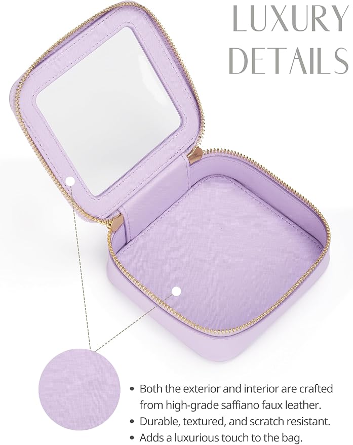 Popvibe Clear Makeup Bag Travel Cosmetic Case Transparent Toiletry Bag