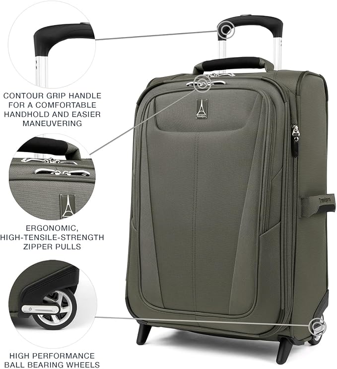 Travelpro Maxlite 5 Softside Expandable Upright 2 Wheel Checked Luggage