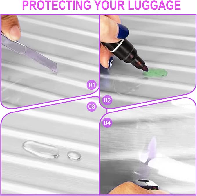 3 PCS PVC Luggage Protector Covers