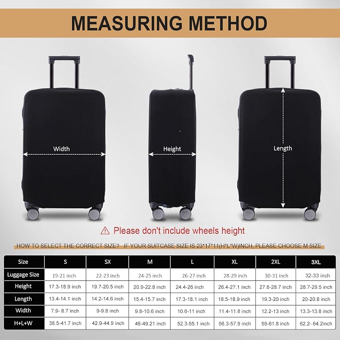 Travel Luggage Cover Suitcase Protector Scratch-Resistant Fit 19-31 Inch