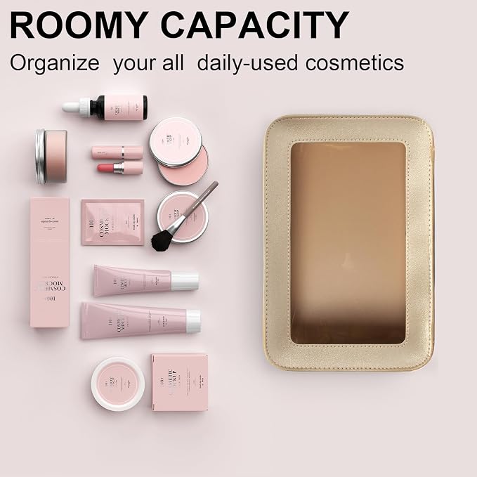 LETGO Clear Makeup Bags, TSA Approved Toiletry Bag
