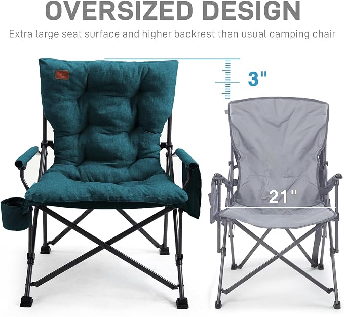 EVER ADVANCED Padded Oversized Folding Camping Chair